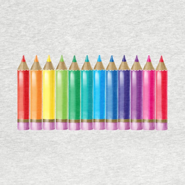 Rainbow Pencil Collection by Rowena Aitken